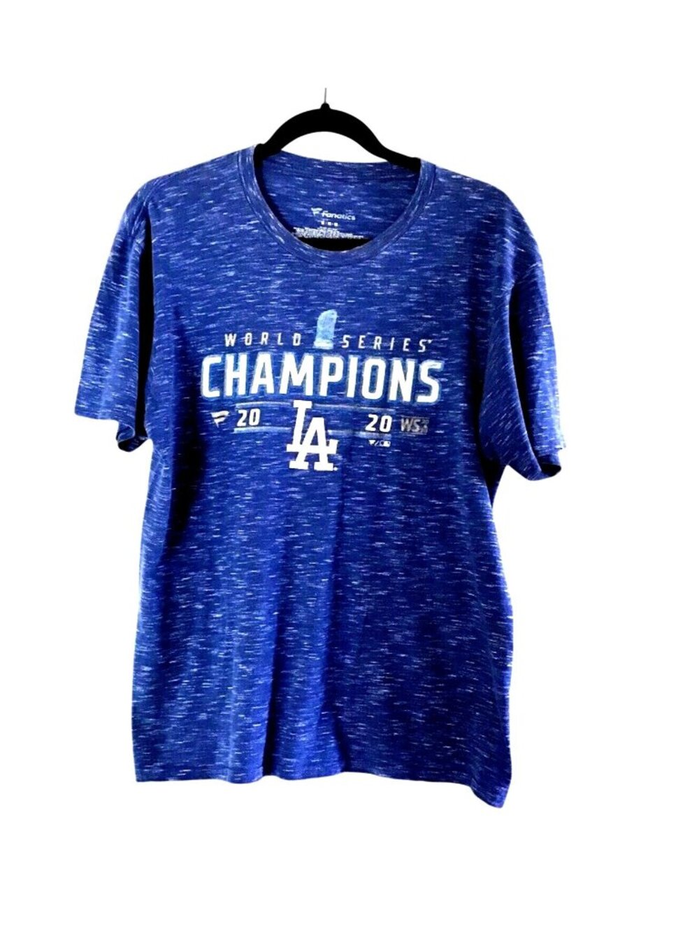 FANATICS- MENS BLUE DODGERS 2020 WORLD CHAMPIONSHIP T-SHIRT SIZE MEDIUM